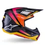 Capacete Motocross Off Road Alpinestars SM7 Rise Preto Amarelo Rosa