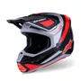 Capacete Motocross Off Road Alpinestars SM7 Rise Preto Cinza Vermelho