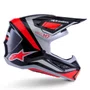 Capacete Motocross Off Road Alpinestars SM7 Rise Preto Cinza Vermelho
