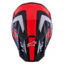 Capacete Motocross Off Road Alpinestars SM7 Rise Preto Cinza Vermelho