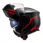 Capacete Articulado LS2 Scope FF902 Hamr Preto Vermelho