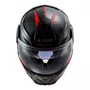 Capacete Articulado LS2 Scope FF902 Hamr Preto Vermelho