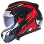 Capacete Articulado Norisk FF345 Route Speedmax Preto Vermelho Prata