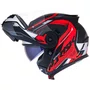Capacete Articulado Norisk FF345 Route Speedmax Preto Vermelho Prata