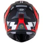 Capacete Articulado Norisk FF345 Route Speedmax Preto Vermelho Prata