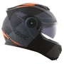 Capacete Articulado Norisk FF345 Route Stroke Preto Cinza Laranja