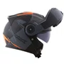 Capacete Articulado Norisk FF345 Route Stroke Preto Cinza Laranja