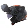 Capacete Articulado Norisk FF345 Route Stroke Preto Cinza Laranja