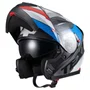 Capacete Articulado Texx Gladiator V3 Reisen Azul Vermelho Branco