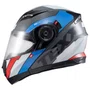 Capacete Articulado Texx Gladiator V3 Reisen Azul Vermelho Branco