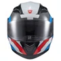 Capacete Articulado Texx Gladiator V3 Reisen Azul Vermelho Branco