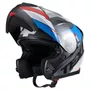 Capacete Articulado Texx Gladiator V3 Reisen Azul Vermelho Branco