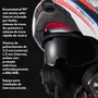 Capacete Articulado Texx Kratos Nomade Branco Azul Vermelho