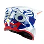 Capacete Asw Motocross R1 MIPS Prisma Branco Marinho