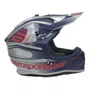 Capacete Asw Motocross R3 Essence Azul Cinza Vermelho Branco