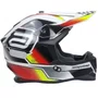 Capacete Asw Motocross R3 Pure Branco Preto Vermelho Amarelo