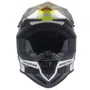 Capacete Asw Motocross R3 Pure Branco Preto Vermelho Amarelo