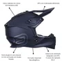 Capacete Off Road Asw R3 Solid Preto