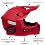 Capacete Off Road Asw R3 Solid Vermelho