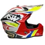 Capacete Asw Motocross R3 Takker Preto Branco Vermelho