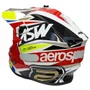 Capacete Asw Motocross R3 Takker Preto Branco Vermelho