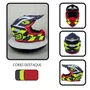 Capacete Off Road Asw R3 Victorious Azul Amarelo Fluo Branco