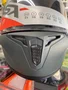 Capacete Fechado Asx Draken Concept Fosco Cinza Vermelho