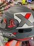 Capacete Fechado Asx Draken Concept Fosco Cinza Vermelho