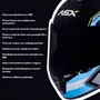 Capacete Fechado Asx Draken Pilot Preto Azul Amarelo
