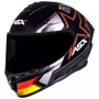 Capacete Fechado Asx Draken Pilot Preto Vermelho Amarelo