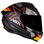 Capacete Fechado Asx Draken Pilot Preto Vermelho Amarelo