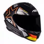 Capacete Fechado Asx Draken Pilot Preto Vermelho Amarelo