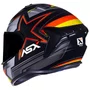 Capacete Fechado Asx Draken Pilot Preto Vermelho Amarelo