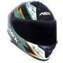 Capacete Fechado Asx Draken Thunder Preto Verde Laranja