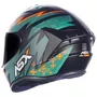 Capacete Fechado Asx Draken Thunder Preto Verde Laranja