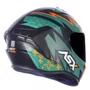 Capacete Fechado Asx Draken Thunder Preto Verde Laranja
