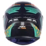 Capacete Fechado Asx Draken Thunder Preto Verde Laranja