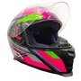 Capacete Asx Eagle SV Explorer Preto Rosa Prata