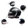 Capacete Articulado Axxis Gecko Capital B5 Sv Preto Branco Verm