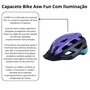 Capacete Bike Asw Fun Roxo Com Iluminação Segurança
