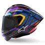 Capacete Fechado Alpinestars SR10 Martinator Azul Roxo Vermelho