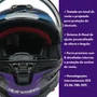 Capacete Fechado Alpinestars SR10 Martinator Azul Roxo Vermelho