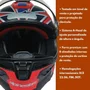 Capacete Fechado Alpinestars SR10 Miller Vermelho Carbon Fosco