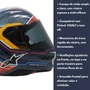 Capacete Fechado Alpinestars SR10 Pedro Acosta Azul Vermelho Branco