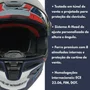 Capacete Fechado Alpinestars SR10 Pedro Acosta Azul Vermelho Branco