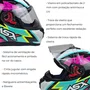 Capacete Fechado  Asx Draken Thunder Preto Rosa Tiffany
