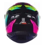 Capacete Fechado  Asx Draken Thunder Preto Rosa Tiffany