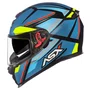 Capacete Fechado Asx Eagle SV Explorer Preto Azul Amarelo Fosco