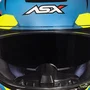 Capacete Fechado Asx Eagle SV Explorer Preto Azul Amarelo Fosco