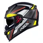 Capacete Fechado Asx Eagle SV Explorer Preto Grafite Amarelo Fosco